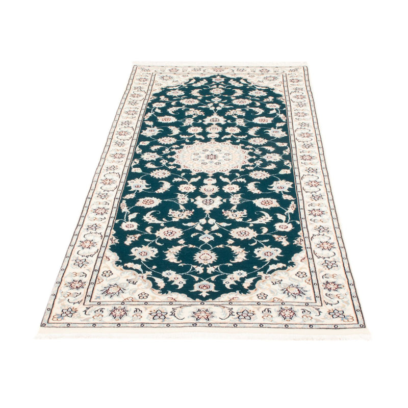 Tapis de couloir Tapis persan - Nain - Royal - 200 x 81 cm - vert