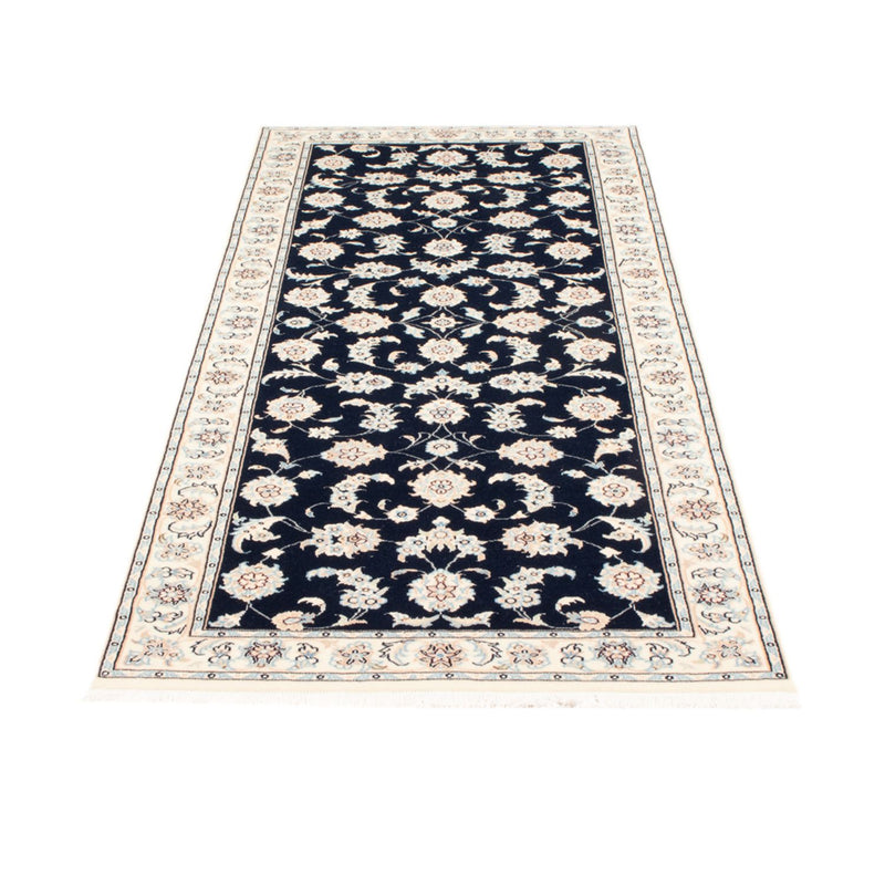Tapis de couloir Tapis persan - Nain - Royal - 200 x 80 cm - bleu foncé