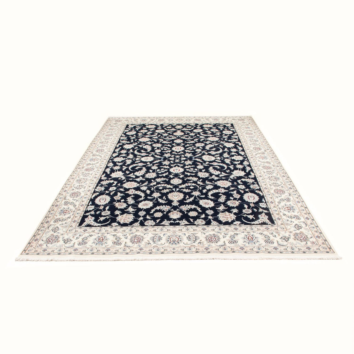Tapis persan - Nain - Premium - 294 x 197 cm - bleu foncé