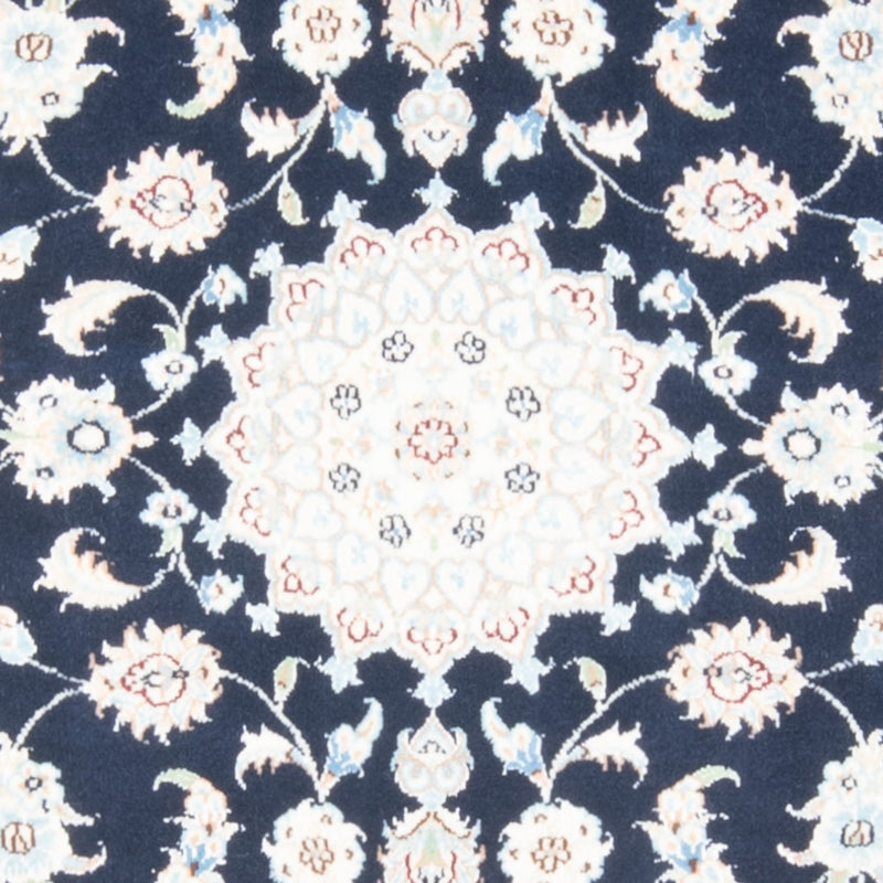 Tapis de couloir Tapis persan - Nain - Royal - 204 x 81 cm - bleu foncé