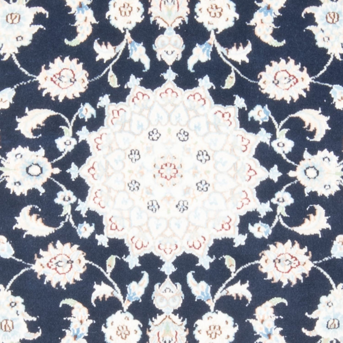 Tapis de couloir Tapis persan - Nain - Royal - 204 x 81 cm - bleu foncé