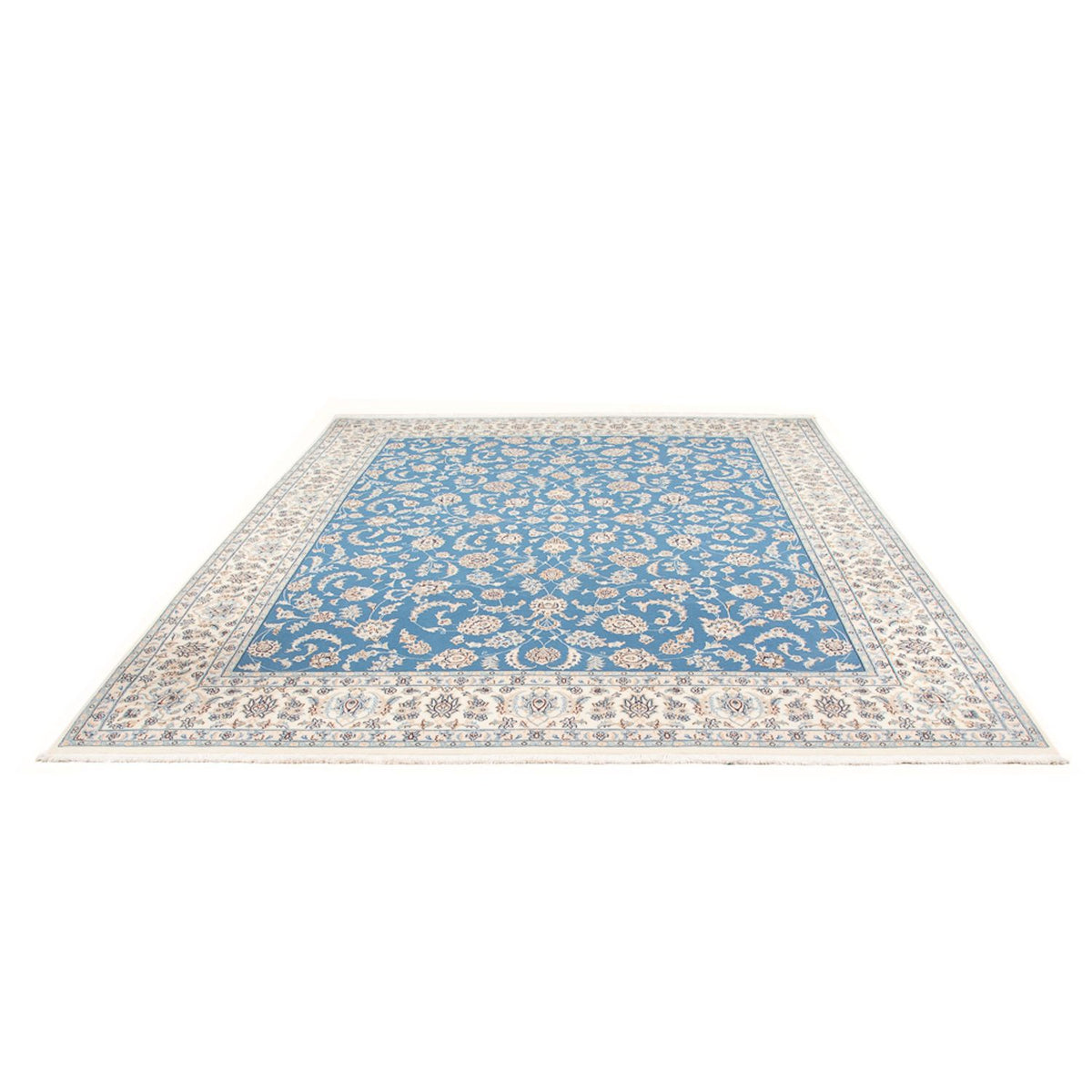 Tapis persan - Nain - Premium - 293 x 248 cm - bleu clair