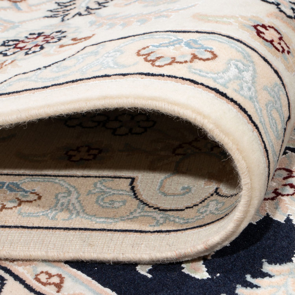 Tapis persan - Nain - Premium - 304 x 199 cm - bleu foncé