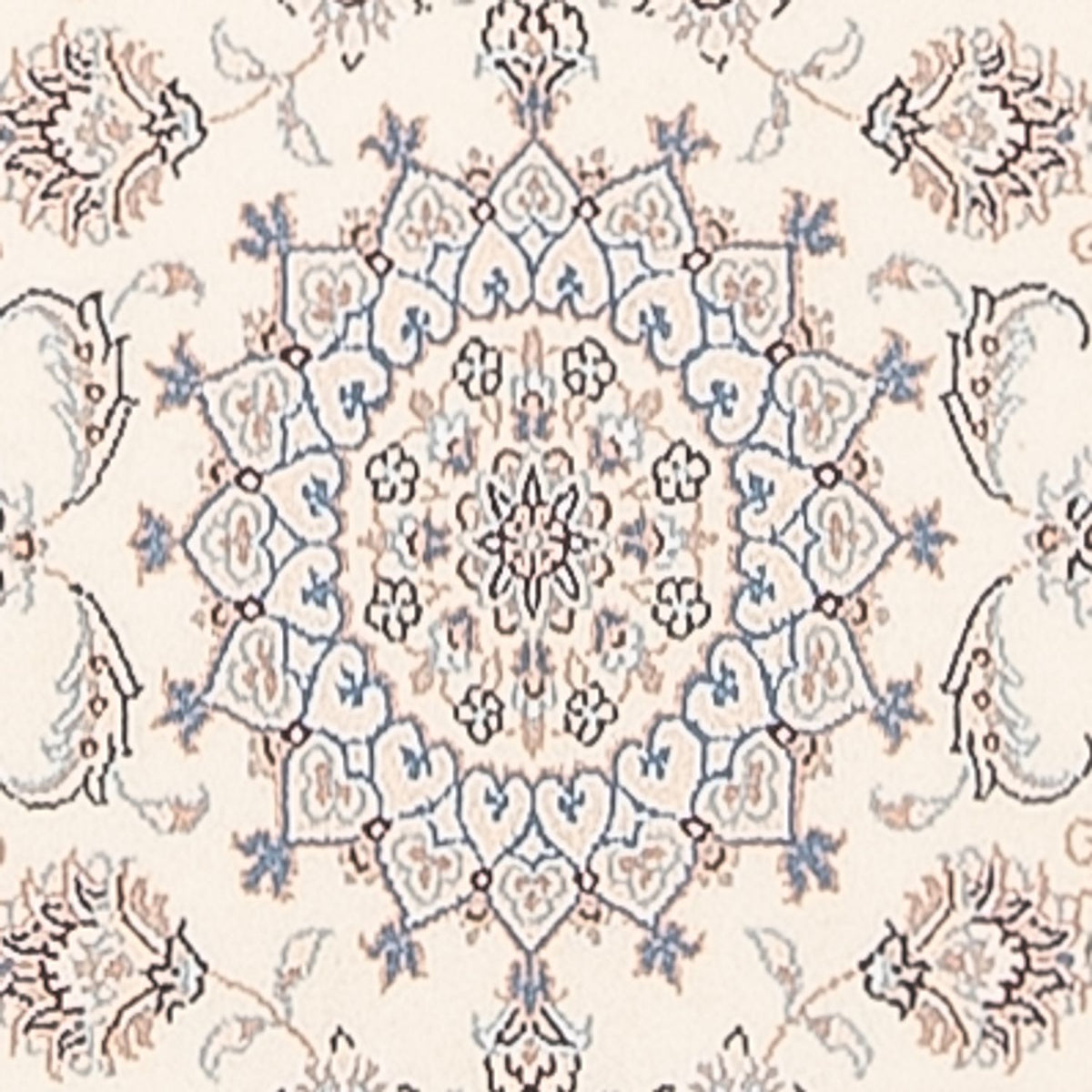 Tapis de couloir Tapis persan - Nain - Premium - 252 x 82 cm - crème