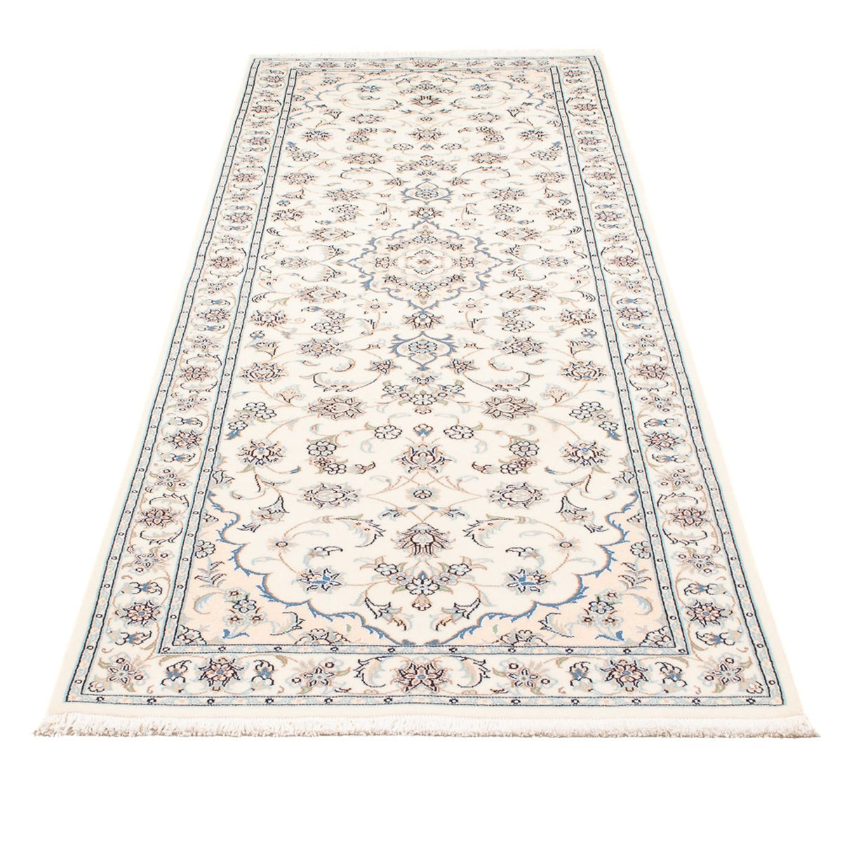 Tapis de couloir Tapis persan - Nain - Premium - 261 x 82 cm - crème