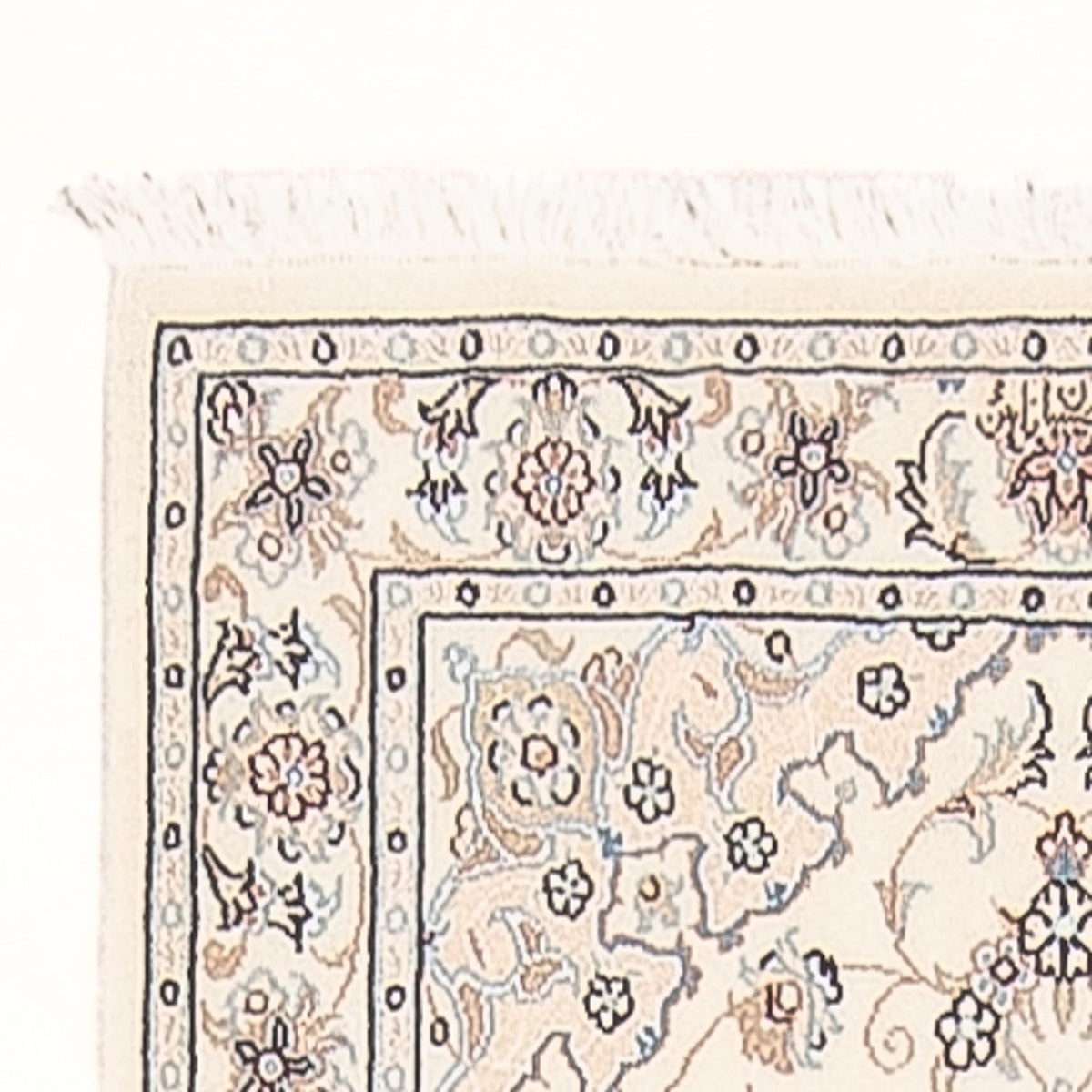 Tapis de couloir Tapis persan - Nain - Premium - 249 x 82 cm - crème