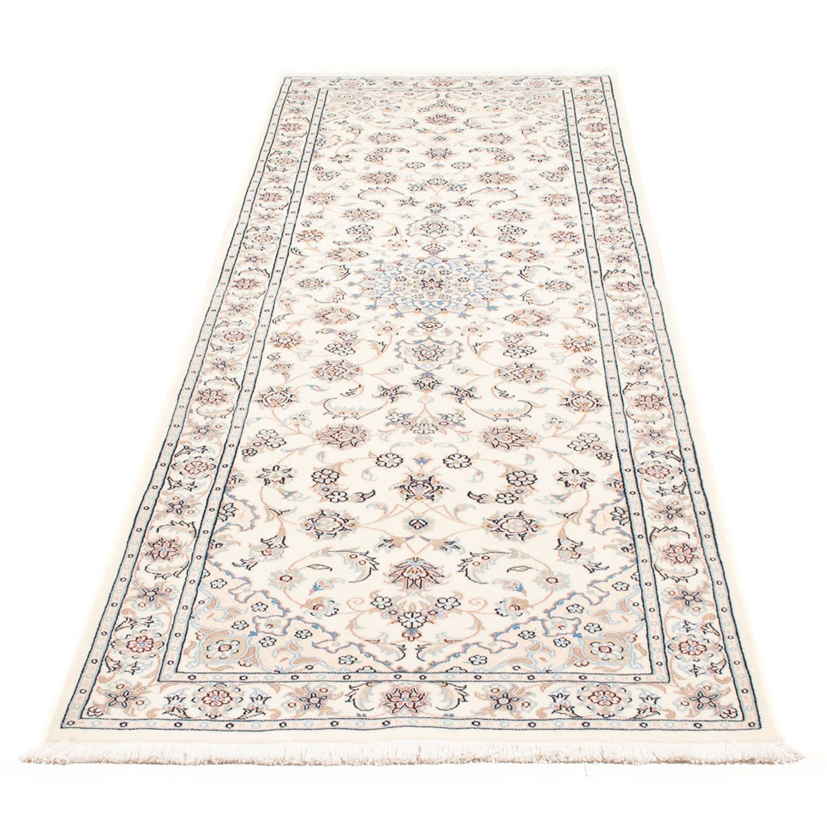 Tapis de couloir Tapis persan - Nain - Premium - 249 x 82 cm - crème