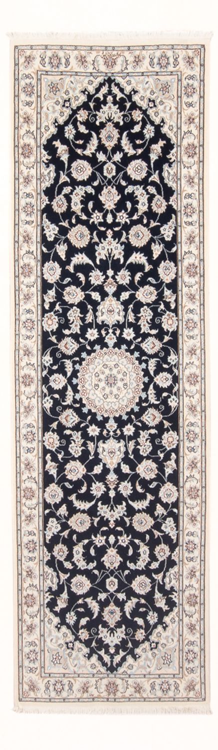 Tapis de couloir Tapis persan - Nain - Premium - 245 x 80 cm - bleu foncé