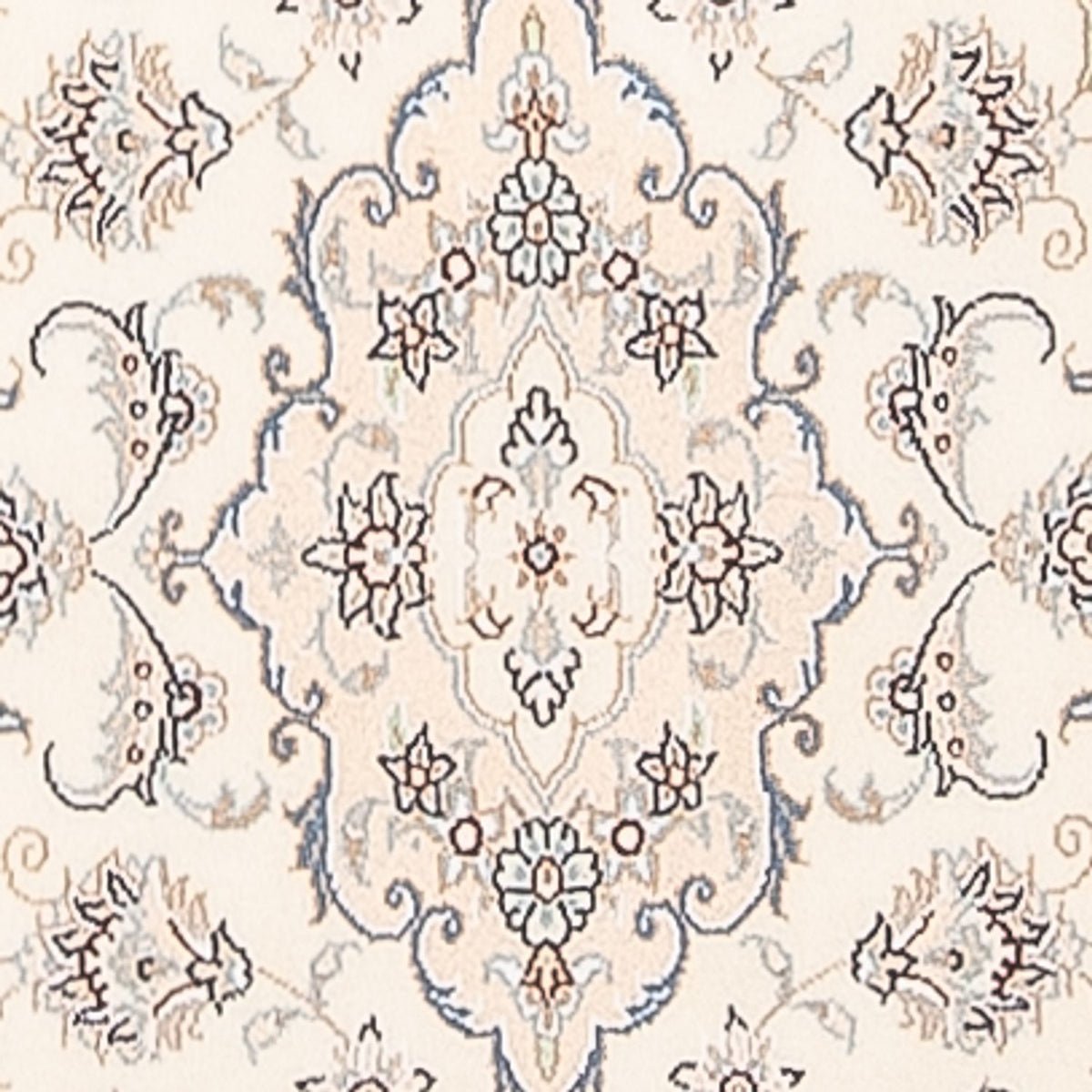 Tapis de couloir Tapis persan - Nain - Premium - 258 x 79 cm - crème