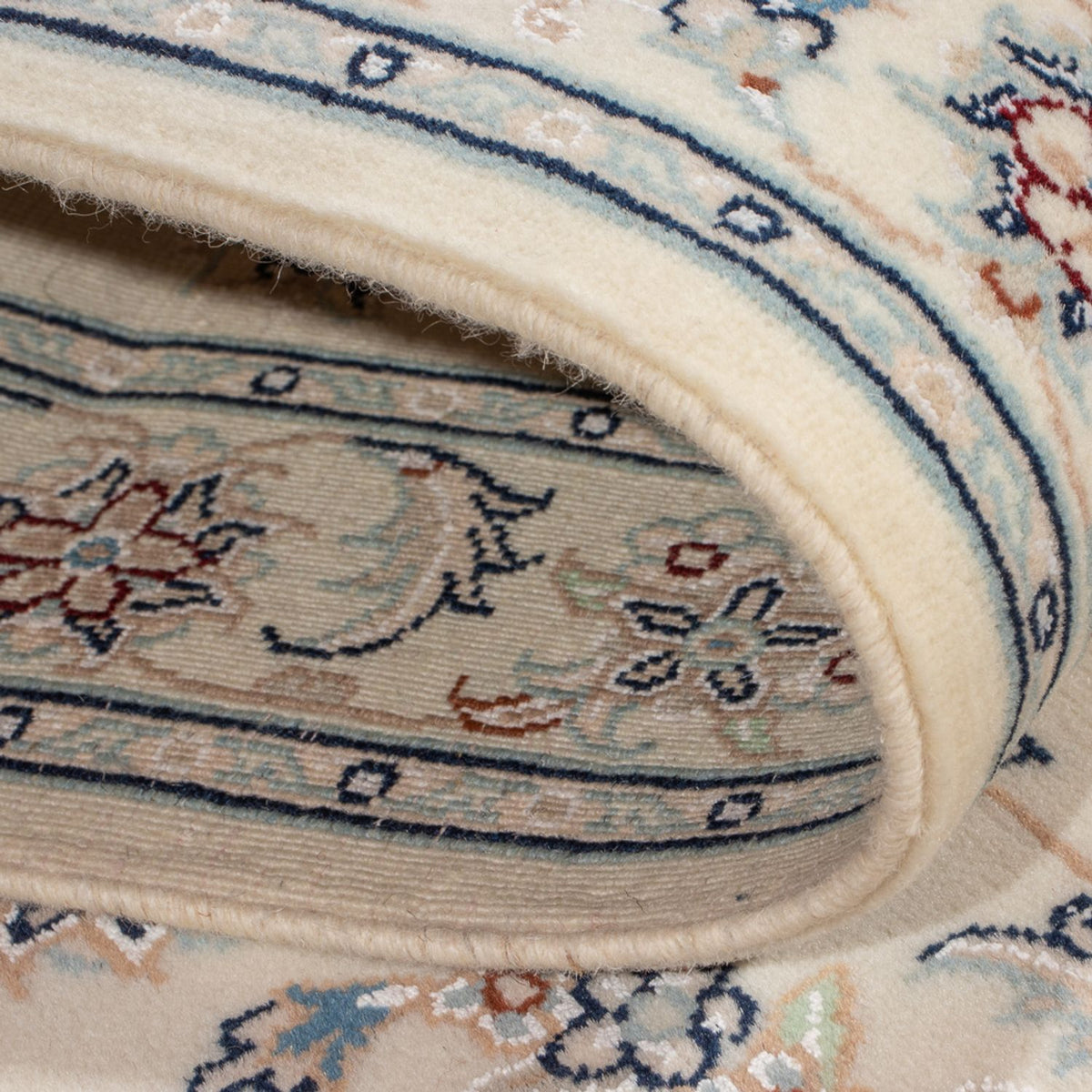 Tapis de couloir Tapis persan - Nain - Premium - 258 x 79 cm - crème