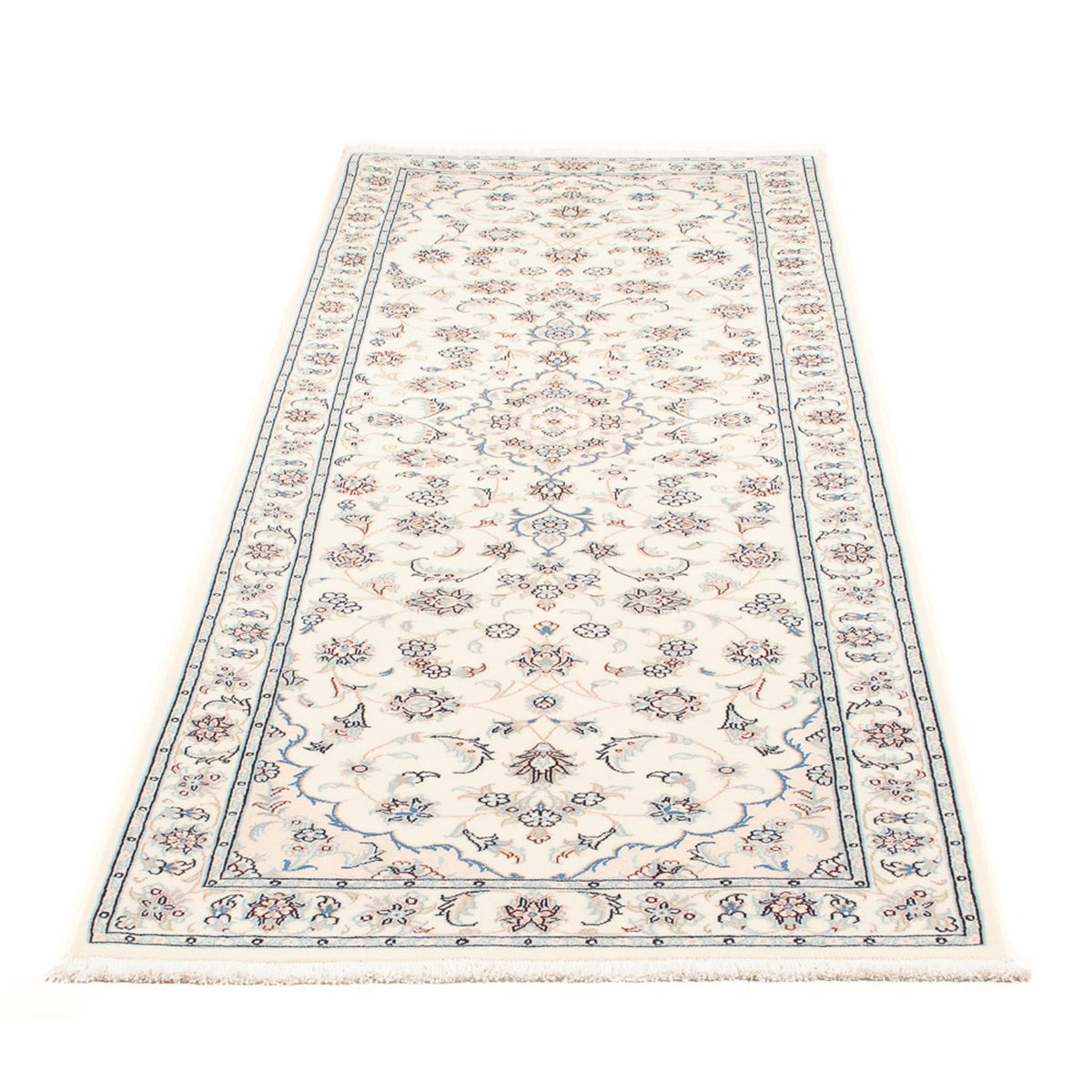 Tapis de couloir Tapis persan - Nain - Premium - 258 x 79 cm - crème
