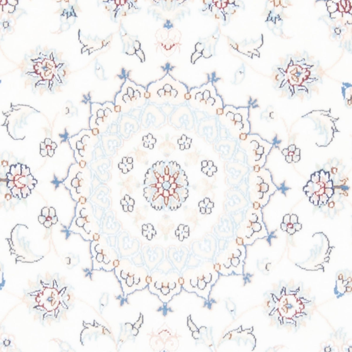 Tapis de couloir Tapis persan - Nain - Royal - 210 x 80 cm - crème