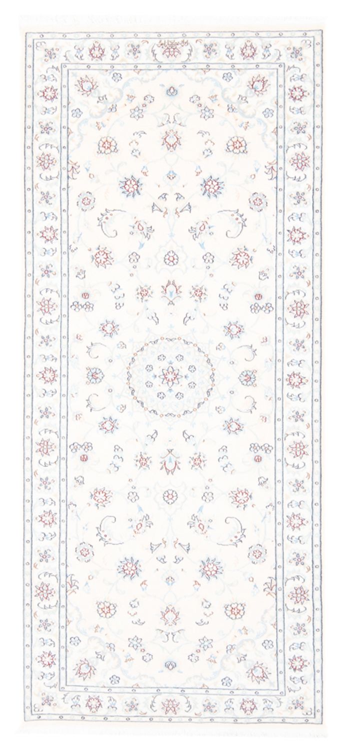 Tapis de couloir Tapis persan - Nain - Royal - 197 x 82 cm - crème