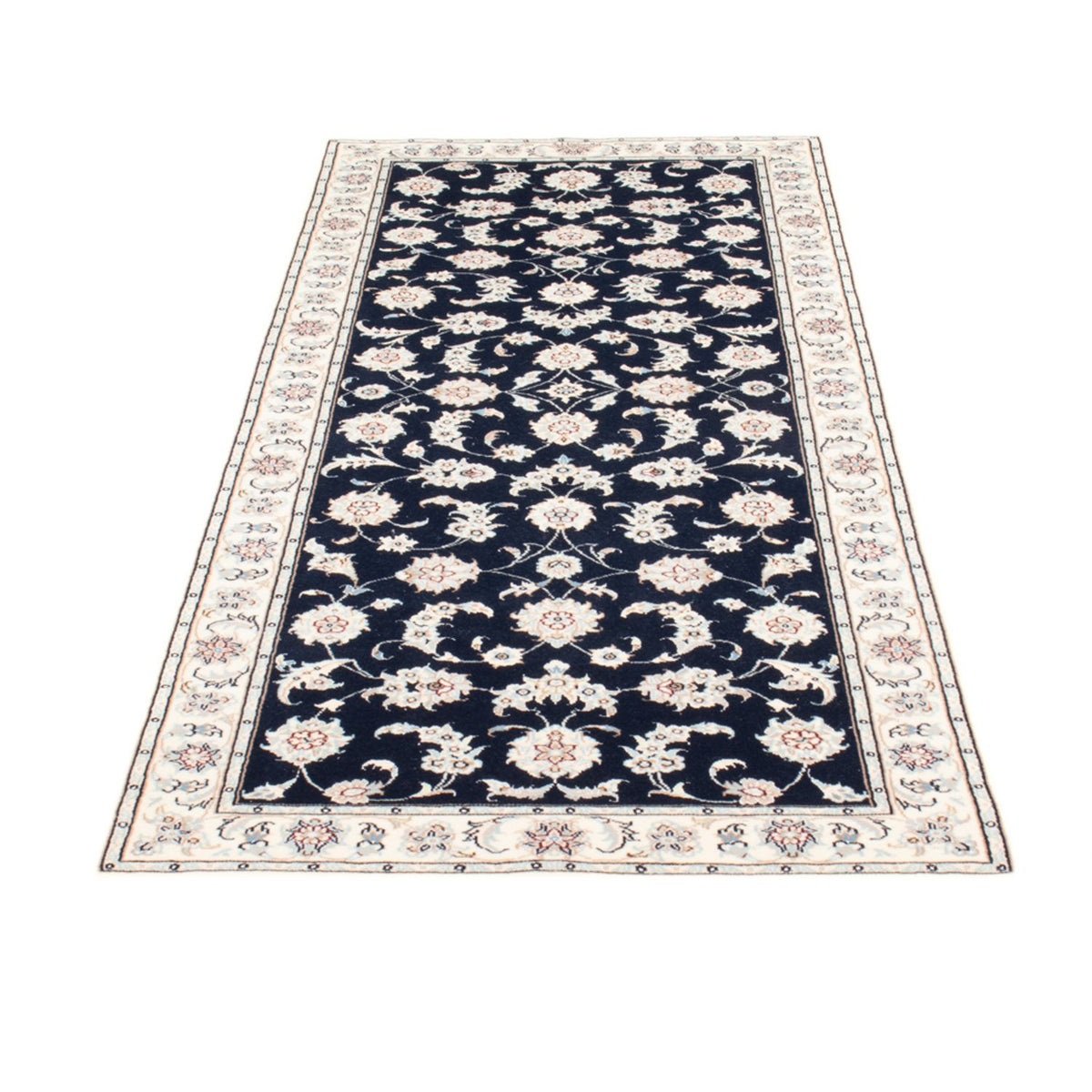 Tapis de couloir Tapis persan - Nain - Royal - 203 x 79 cm - bleu foncé