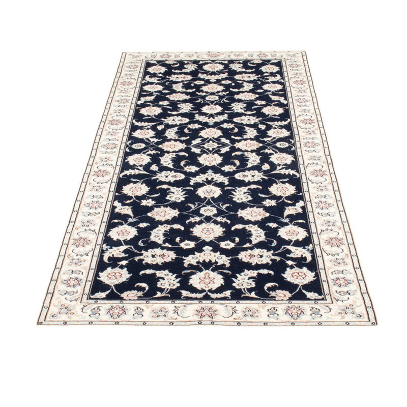 Tapis de couloir Tapis persan - Nain - Royal - 203 x 79 cm - bleu foncé