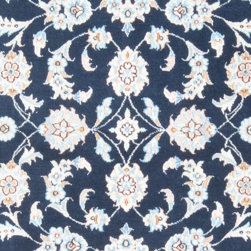 Tapis de couloir Tapis persan - Nain - Royal - 205 x 78 cm - bleu foncé