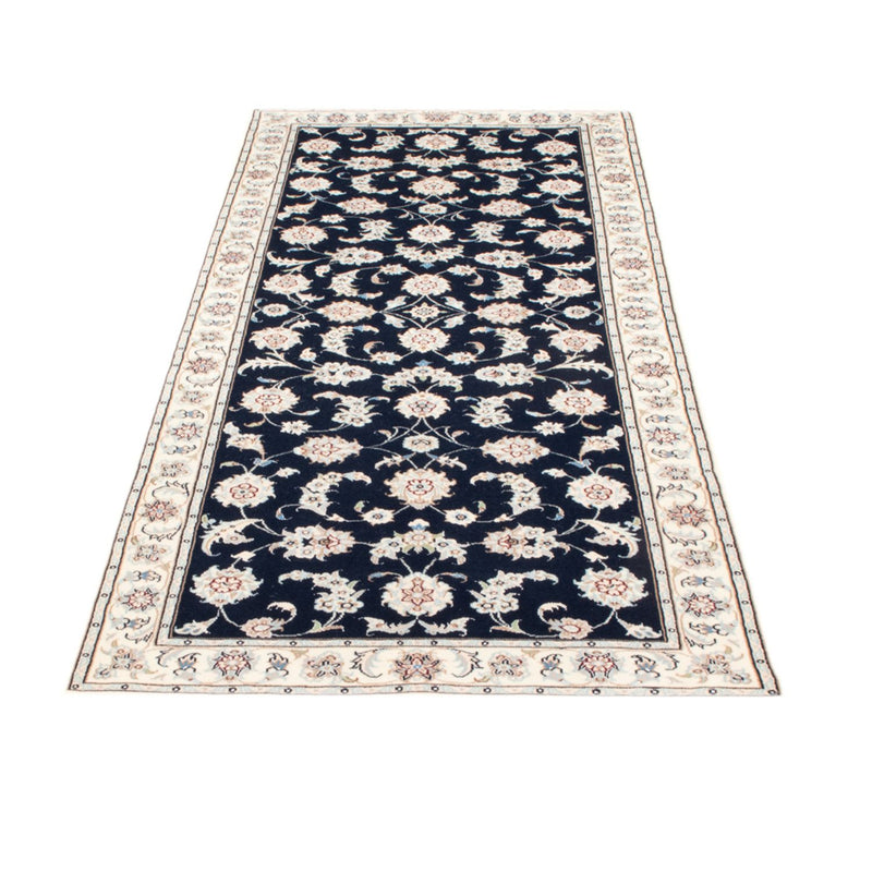 Tapis de couloir Tapis persan - Nain - Royal - 205 x 78 cm - bleu foncé