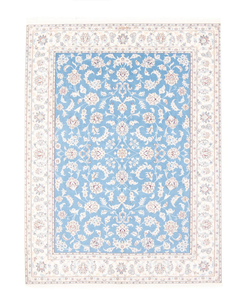 Tapis persan - Nain - Royal - 196 x 150 cm - bleu clair