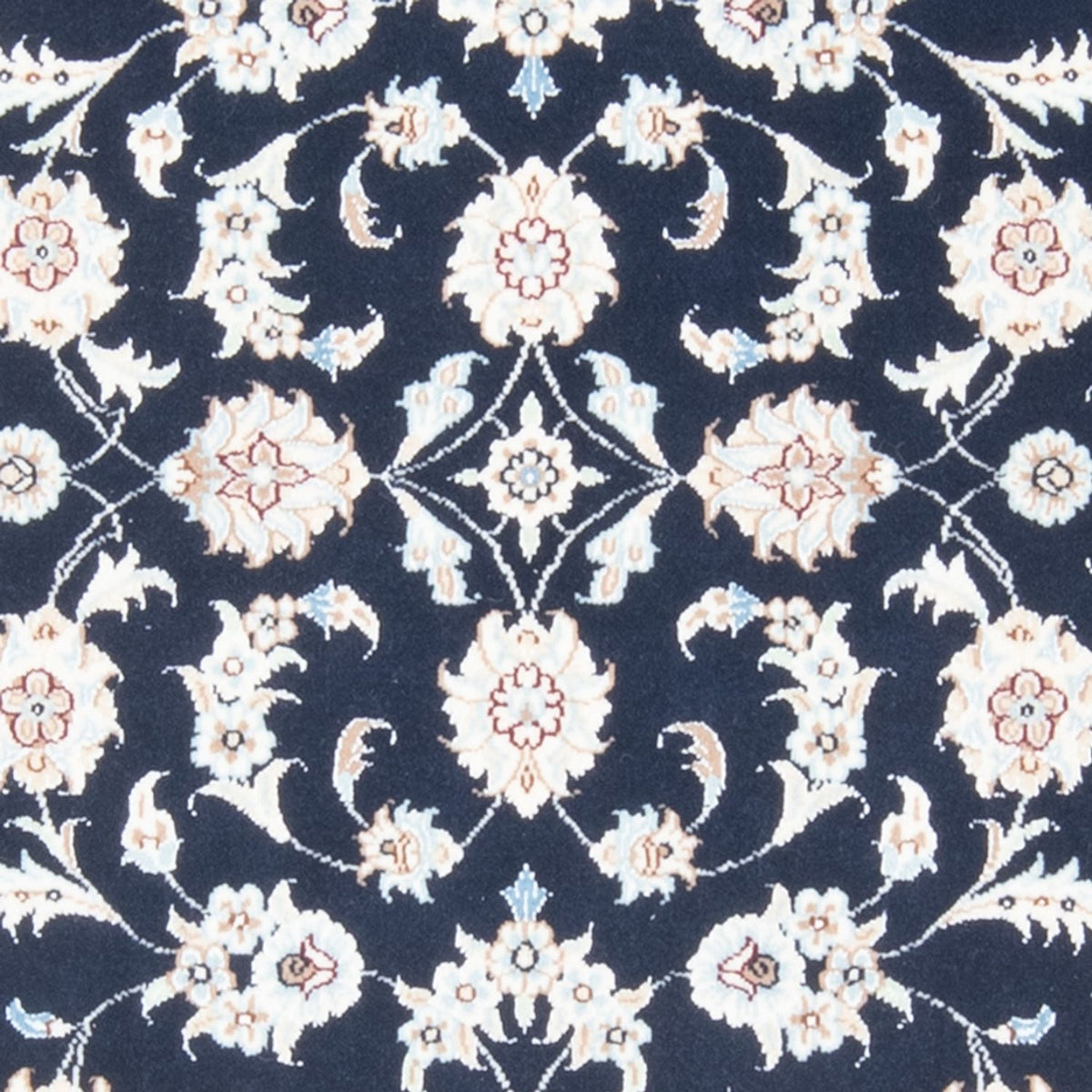 Tapis de couloir Tapis persan - Nain - Royal - 205 x 80 cm - bleu foncé