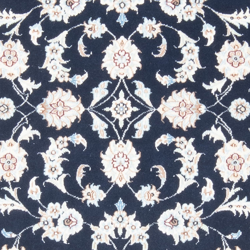 Tapis de couloir Tapis persan - Nain - Royal - 205 x 80 cm - bleu foncé