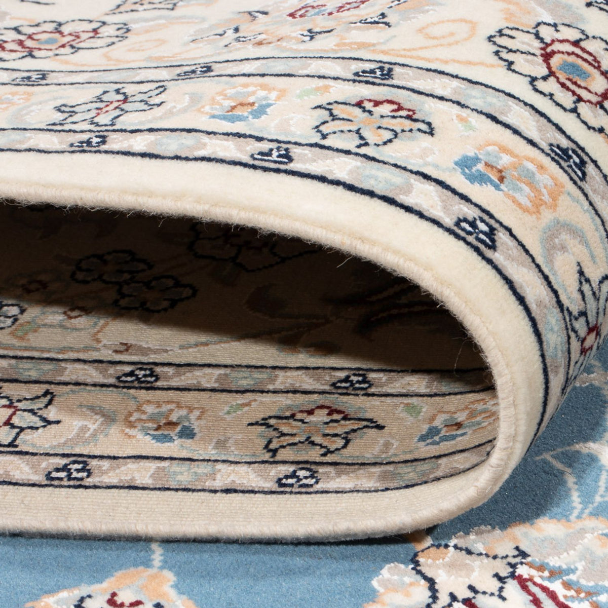 Tapis persan - Nain - Premium - 294 x 197 cm - bleu clair
