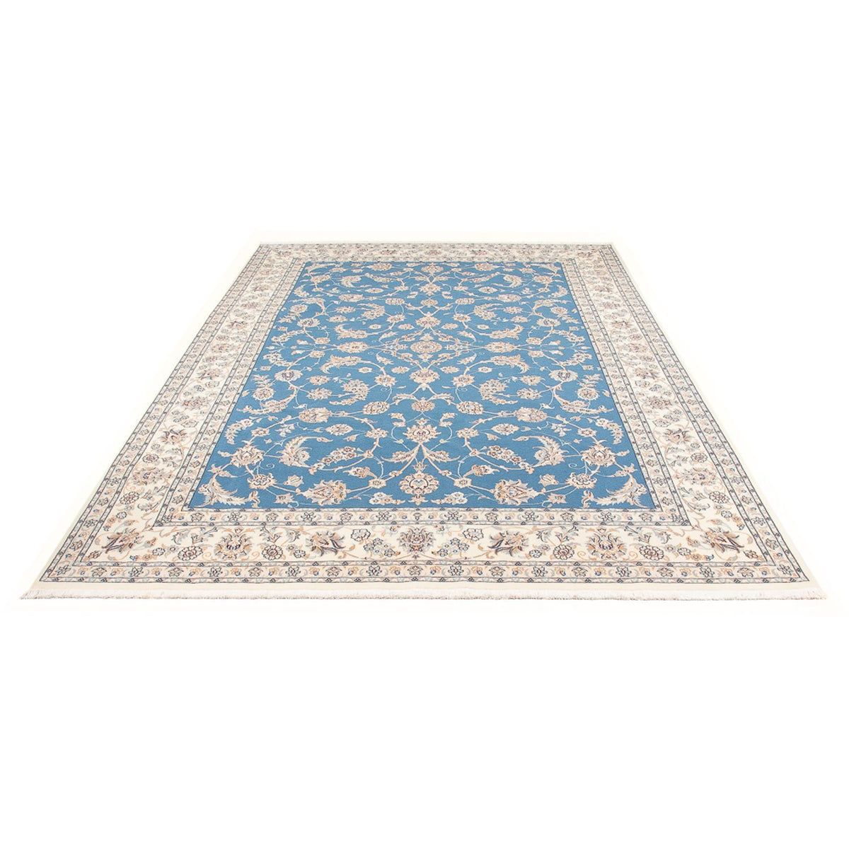 Tapis persan - Nain - Premium - 294 x 197 cm - bleu clair