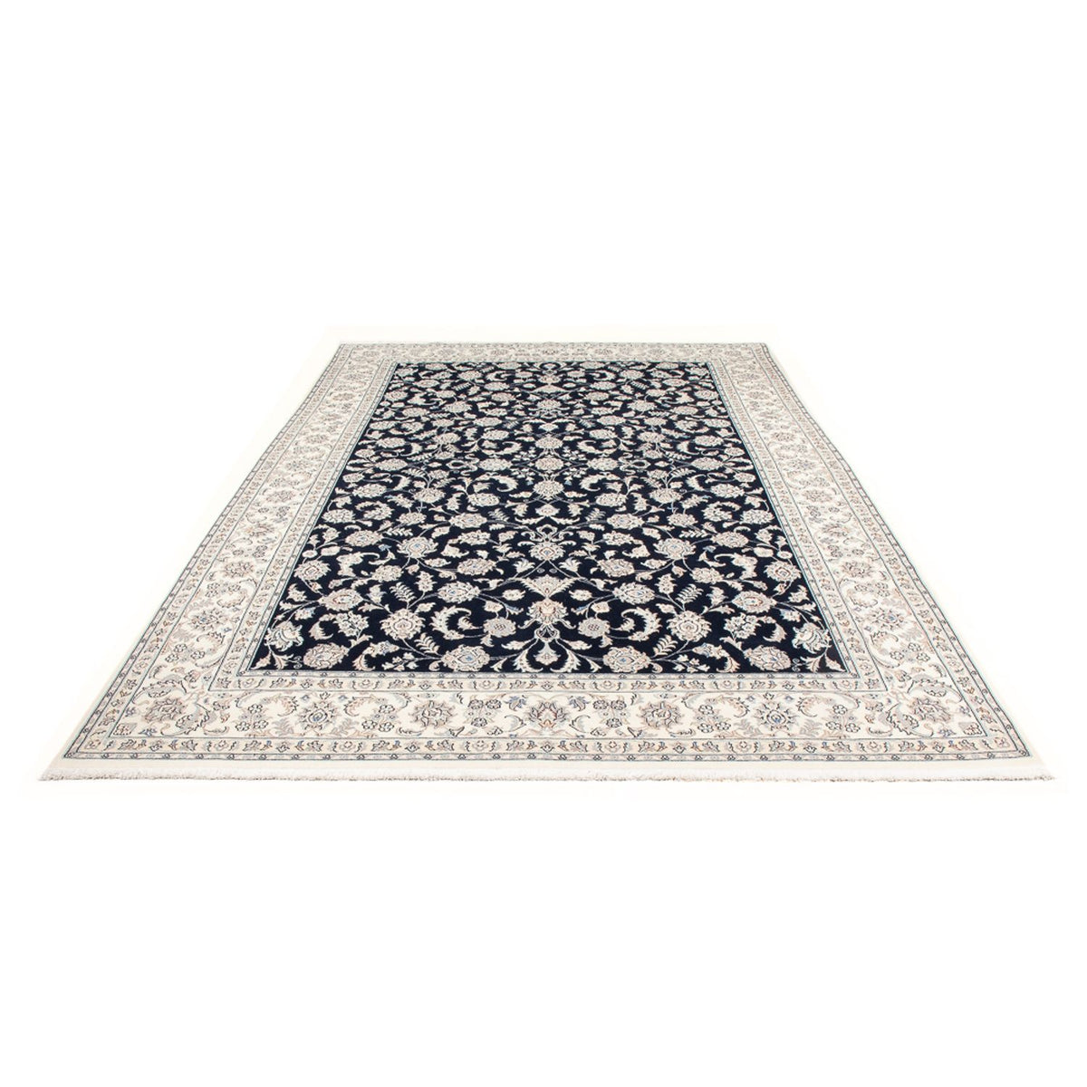 Tapis persan - Nain - Premium - 303 x 196 cm - bleu foncé