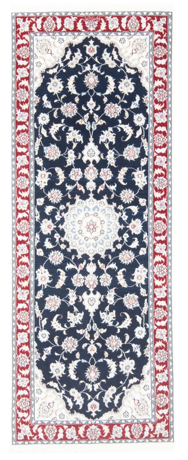 Tapis de couloir Tapis persan - Nain - Royal - 196 x 79 cm - bleu foncé