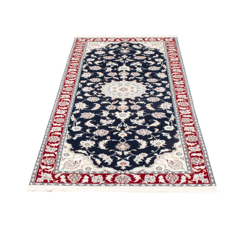 Tapis de couloir Tapis persan - Nain - Royal - 196 x 79 cm - bleu foncé