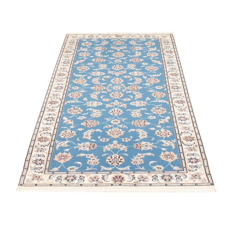 Tapis de couloir Tapis persan - Nain - Royal - 209 x 84 cm - bleu clair