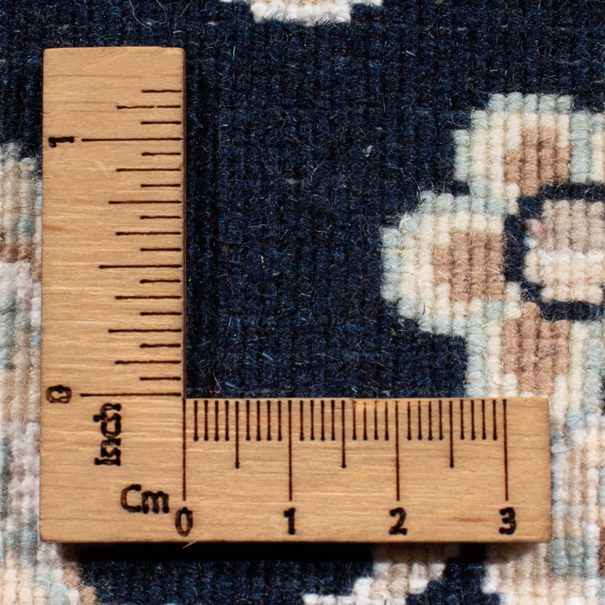 Tapis de couloir Tapis persan - Nain - Royal - 202 x 78 cm - bleu foncé