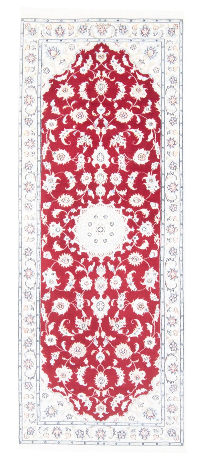 Tapis de couloir Tapis persan - Nain - Royal - 204 x 81 cm - rouge