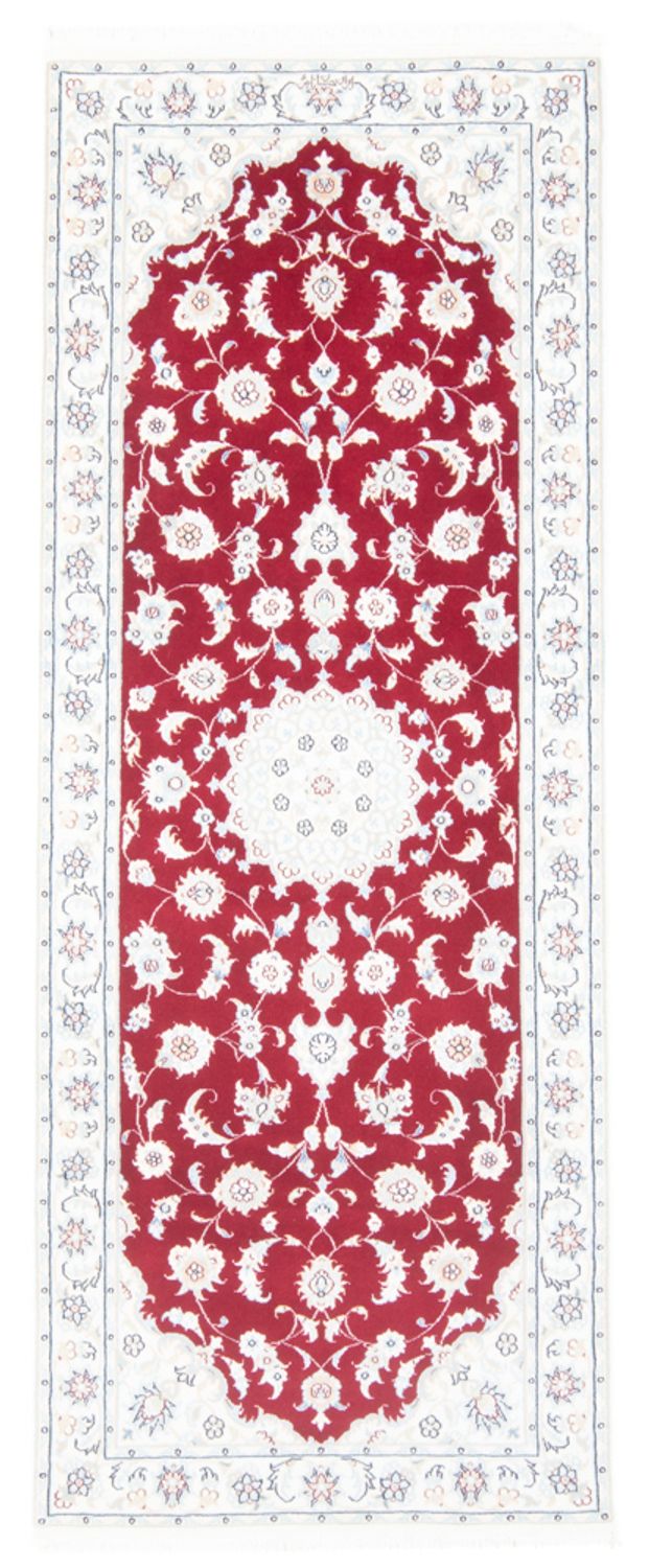 Tapis de couloir Tapis persan - Nain - Royal - 199 x 80 cm - rouge