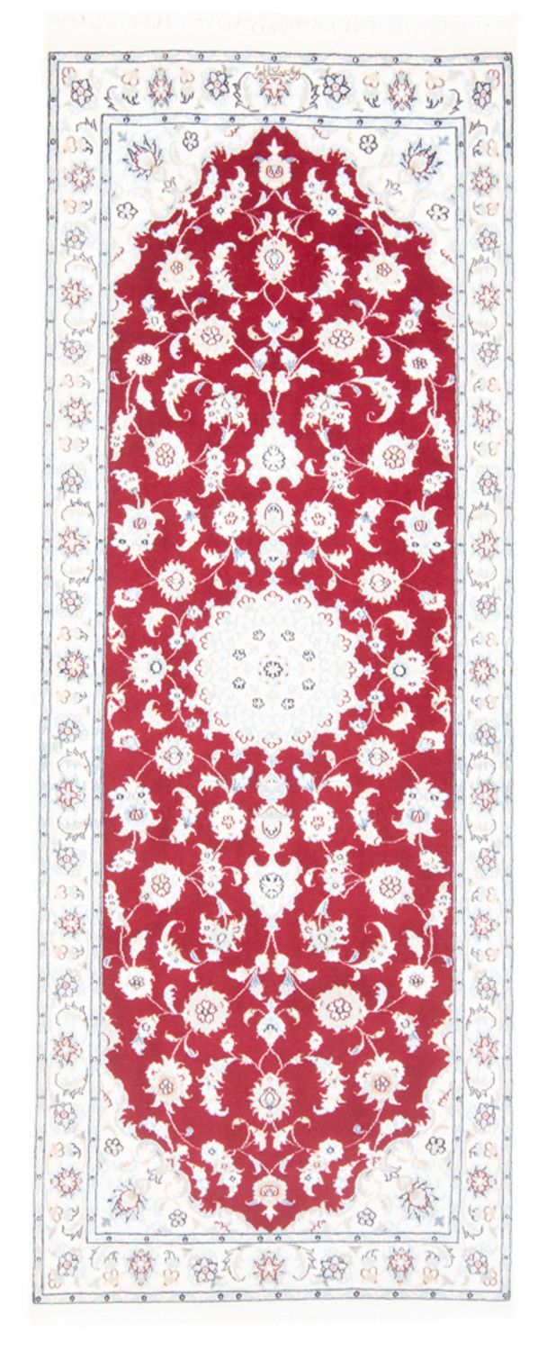 Tapis de couloir Tapis persan - Nain - Royal - 206 x 80 cm - rouge