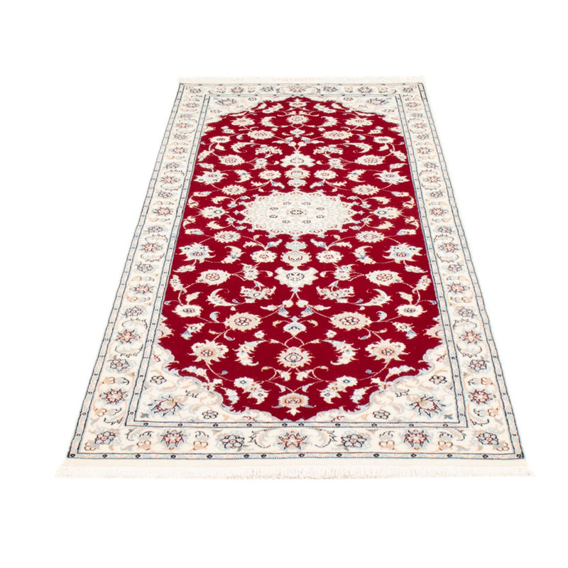 Tapis de couloir Tapis persan - Nain - Royal - 206 x 80 cm - rouge