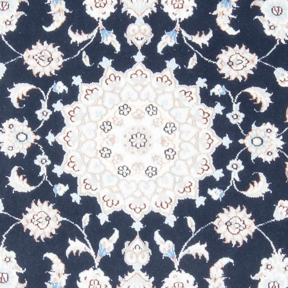 Tapis de couloir Tapis persan - Nain - Royal - 200 x 81 cm - bleu foncé