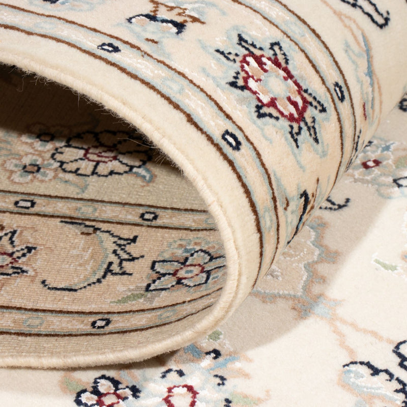 Tapis de couloir Tapis persan - Nain - Royal - 200 x 80 cm - crème