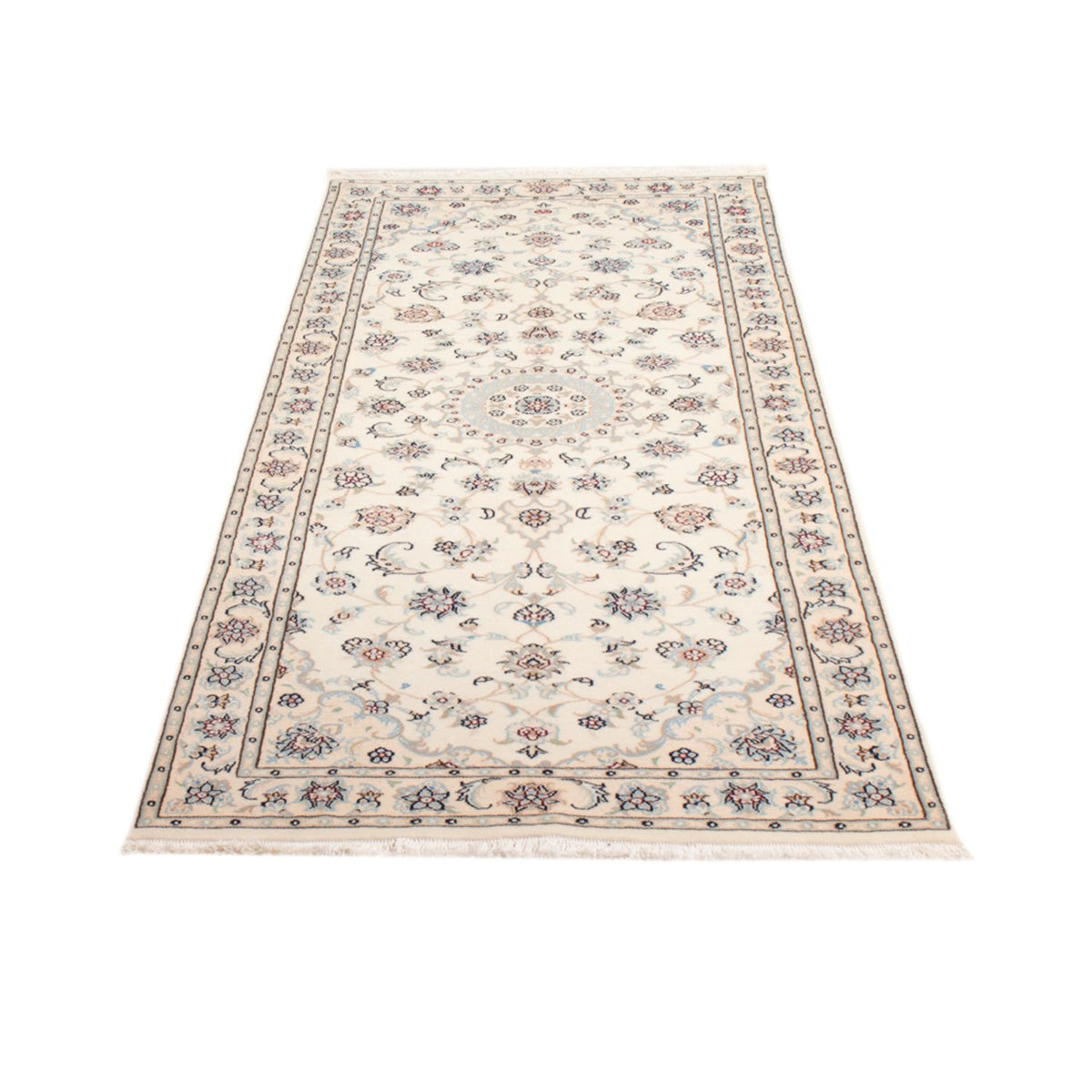 Tapis de couloir Tapis persan - Nain - Royal - 200 x 80 cm - crème
