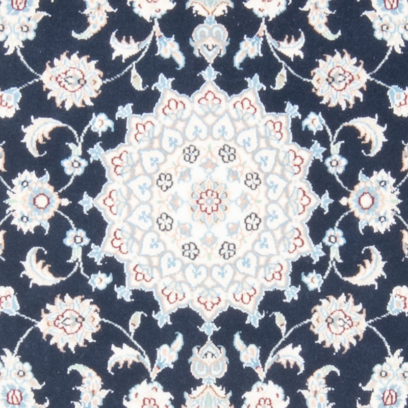 Tapis de couloir Tapis persan - Nain - Royal - 201 x 78 cm - bleu foncé