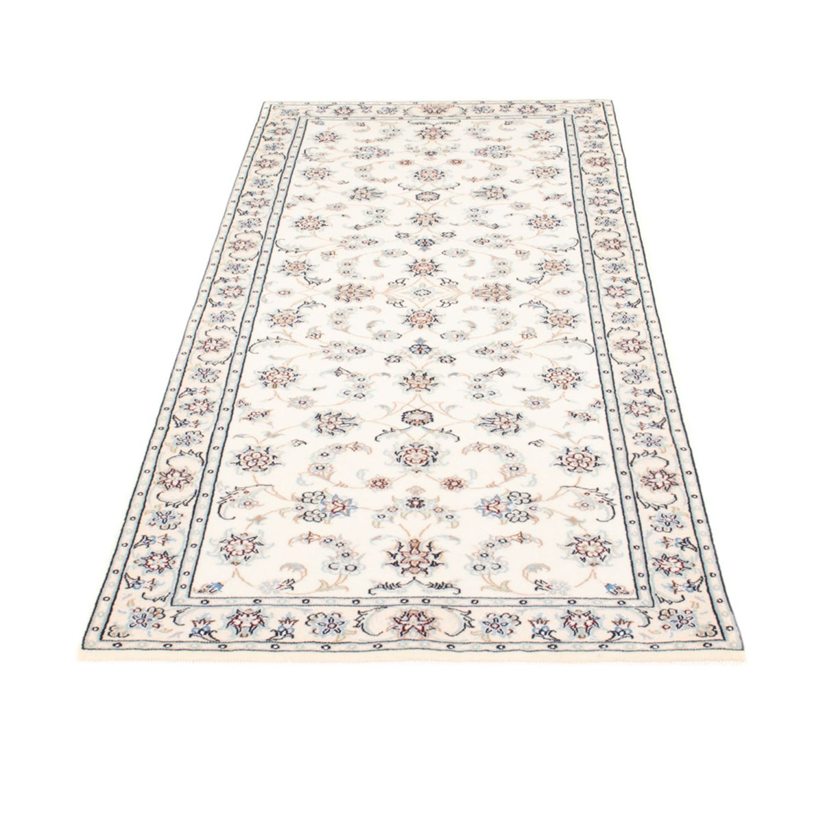 Tapis de couloir Tapis persan - Nain - Royal - 200 x 80 cm - crème