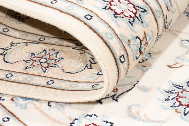 Tapis de couloir Tapis persan - Nain - Royal - 197 x 81 cm - crème