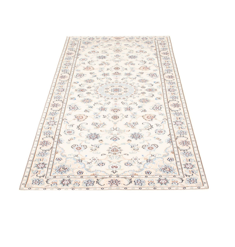 Tapis de couloir Tapis persan - Nain - Royal - 197 x 81 cm - crème
