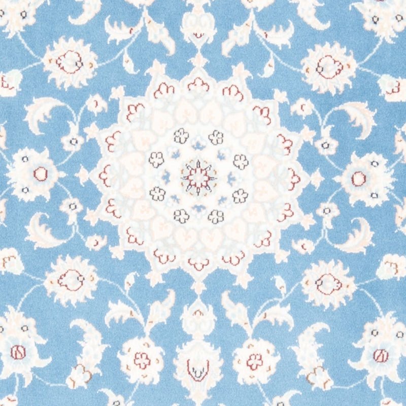 Tapis de couloir Tapis persan - Nain - Royal - 197 x 82 cm - bleu clair