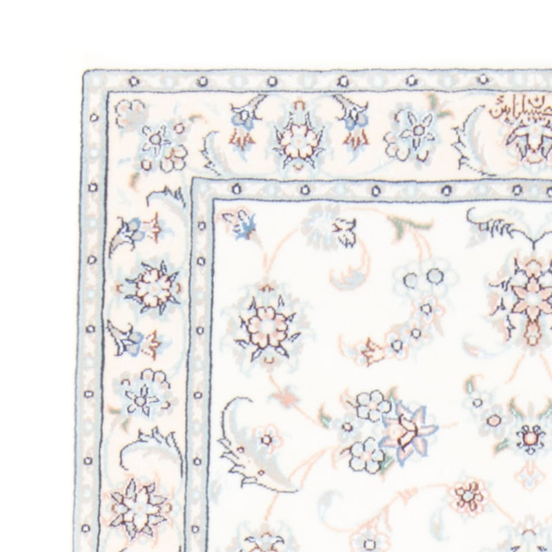 Tapis de couloir Tapis persan - Nain - Royal - 196 x 81 cm - crème