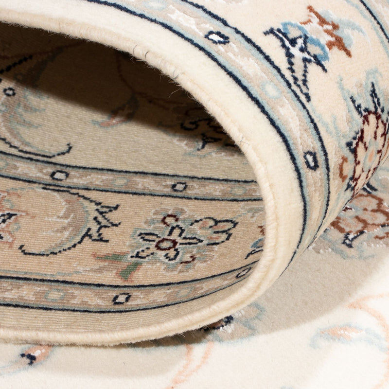 Tapis de couloir Tapis persan - Nain - Royal - 196 x 81 cm - crème