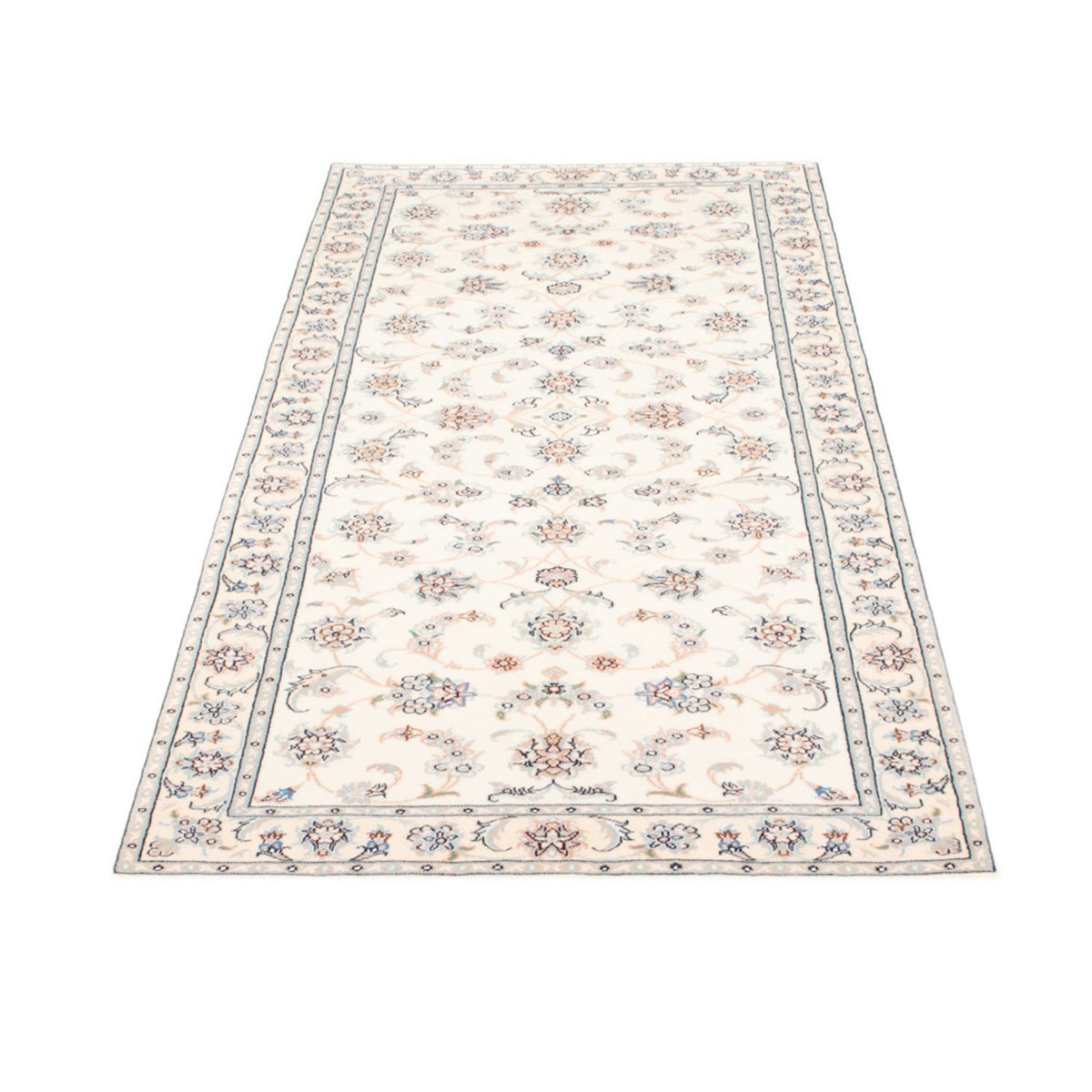 Tapis de couloir Tapis persan - Nain - Royal - 196 x 81 cm - crème