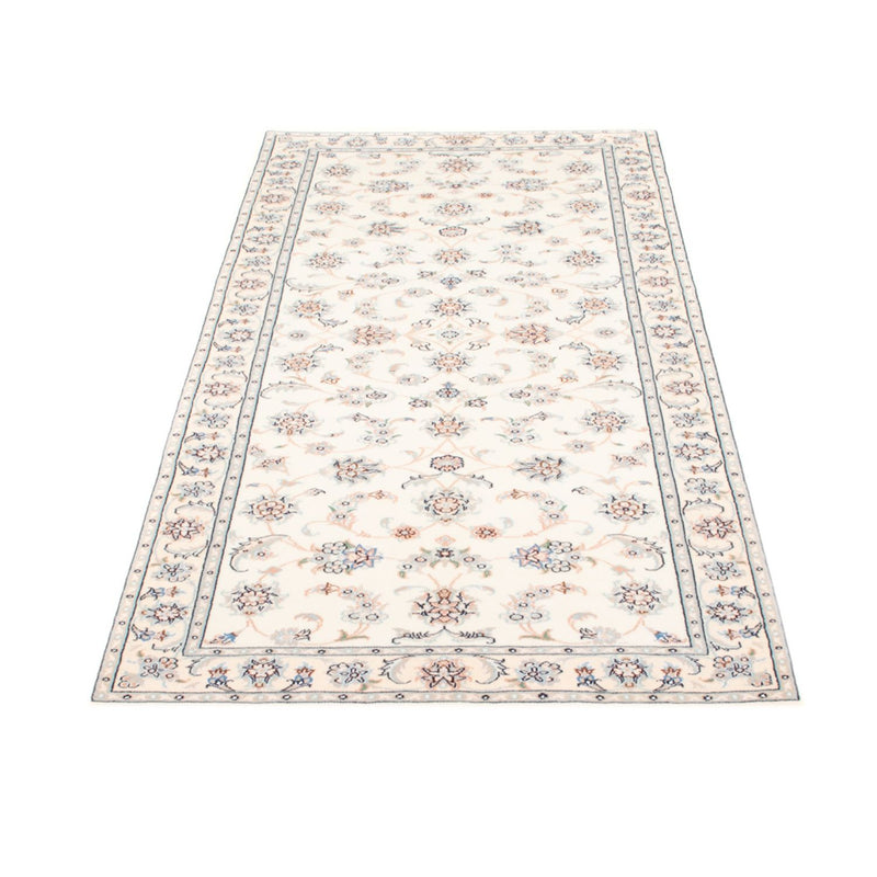 Tapis de couloir Tapis persan - Nain - Royal - 196 x 81 cm - crème