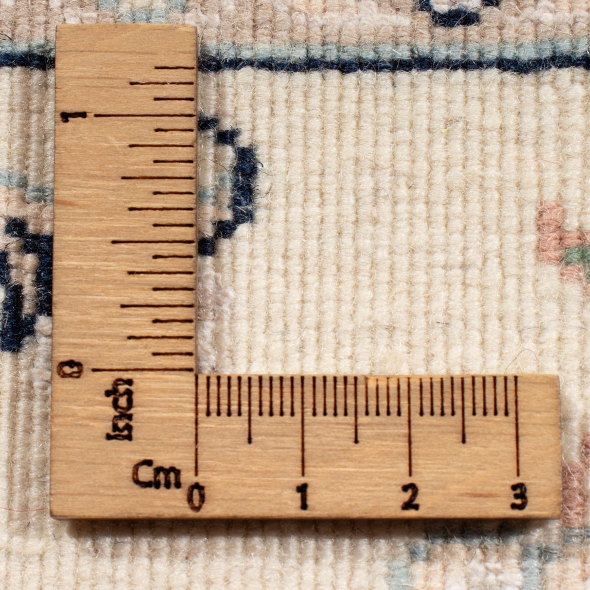 Tapis de couloir Tapis persan - Nain - Royal - 196 x 81 cm - crème