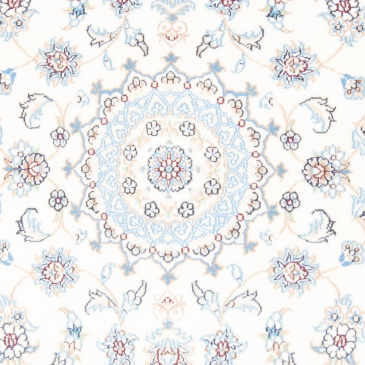 Tapis de couloir Tapis persan - Nain - Royal - 206 x 79 cm - crème