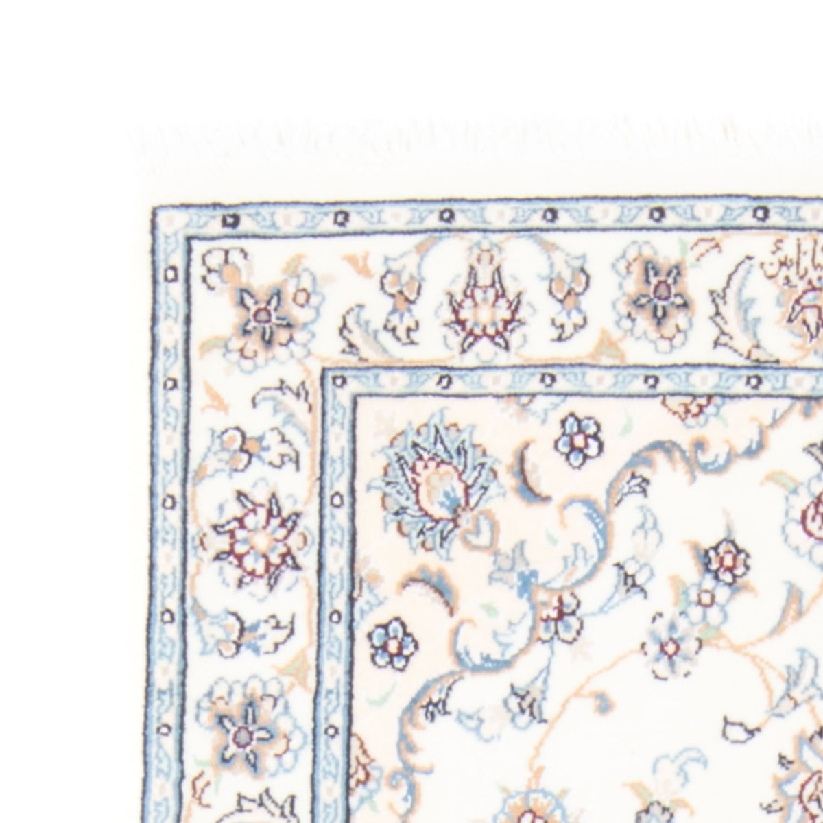 Tapis de couloir Tapis persan - Nain - Royal - 206 x 79 cm - crème